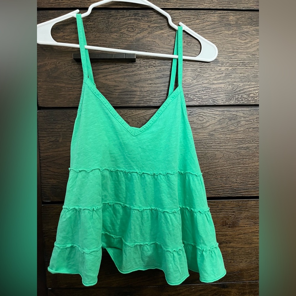 American Eagle green babydoll tank NEVER WORN